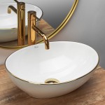 Накладной умывальник Rea Sofia Gold Edge